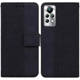 For Infinix Note 11 Pro / Note 11s Geometric Embossed Leather Phone Case(Black)