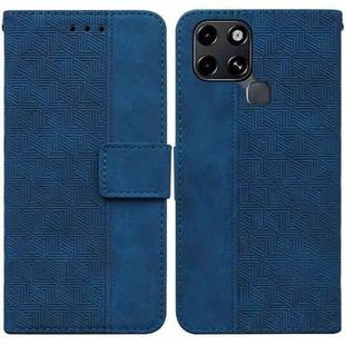 For Infinix Smart 6 Geometric Embossed Leather Phone Case(Blue)