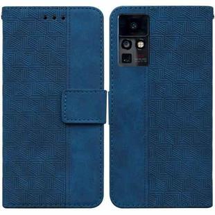 For Infinix Zero X / X Pro Geometric Embossed Leather Phone Case(Blue)