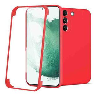 For Samsung Galaxy S22 Ultra 5G Imitation Liquid Silicone 360 Full Body Phone Case(Red)