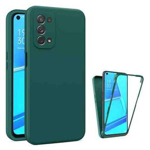 For OPPO A52 / A92 / A72 4G Imitation Liquid Silicone 360 Full Body Phone Case(Deep Green)