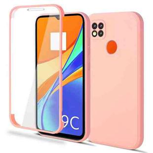 For Xiaomi Redmi 9C Imitation Liquid Silicone 360 Full Body Phone Case(Pink)