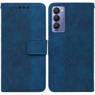 For Tecno Camon 18 / 18P Geometric Embossed Leather Phone Case(Blue)