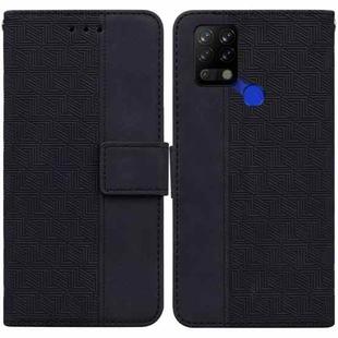 For Tecno Pova LD7 Geometric Embossed Leather Phone Case(Black)