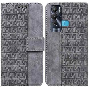 For Tecno Pova Neo LE6 Geometric Embossed Leather Phone Case(Grey)