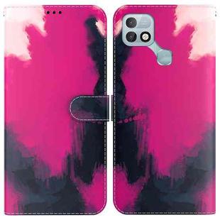 For Infinix Hot 10i / Smart 5 Pro X659B / PR652B / S658E Watercolor Pattern Horizontal Flip Leather Phone Case(Berry Color)