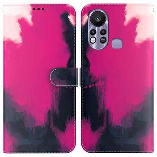 For Infinix Hot 11s X6812 Watercolor Pattern Horizontal Flip Leather Phone Case(Berry Color)