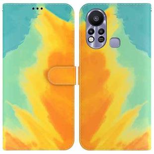 For Infinix Hot 11s X6812 Watercolor Pattern Horizontal Flip Leather Phone Case(Autumn Leaf Color)