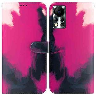 For Infinix Hot 11S NFC X6812B Watercolor Pattern Horizontal Flip Leather Phone Case(Berry Color)