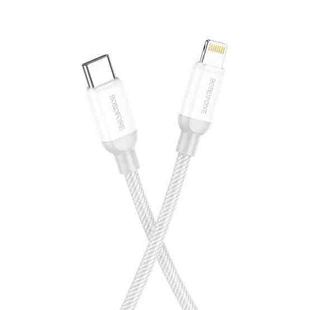 Borofone BX68 2.4A USB-C / Type-C to 8 Pin PD Charging Data Cable, Length:2m(Sliver)