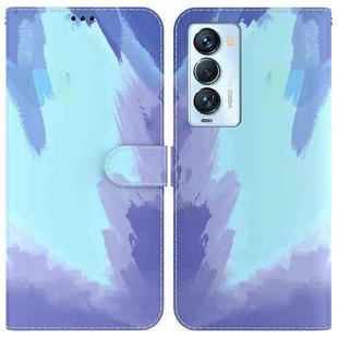 For Tecno Camon 18 Premier Watercolor Pattern Horizontal Flip Leather Phone Case(Winter Snow)