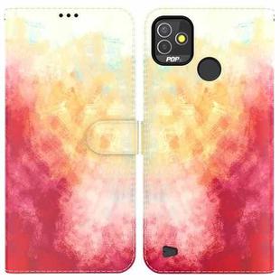 For Tecno Pop 5P Watercolor Pattern Horizontal Flip Leather Phone Case(Spring Cherry)