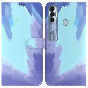 For Tecno Spark 7 Pro Watercolor Pattern Horizontal Flip Leather Phone Case(Winter Snow)
