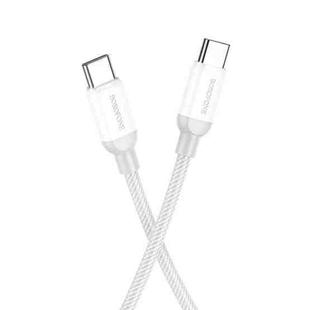 Borofone BX68 100W USB-C / Type-C to Type-C Charging Data Cable, Length:1m(Sliver)