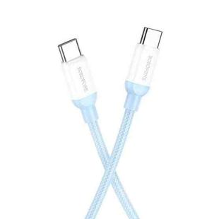 Borofone BX68 100W USB-C / Type-C to Type-C Charging Data Cable, Length:1m(Blue)