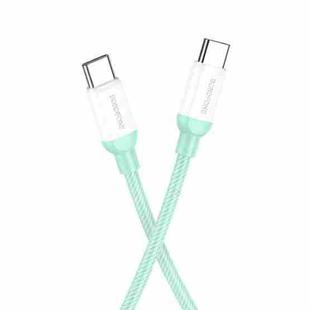Borofone BX68 100W USB-C / Type-C to Type-C Charging Data Cable, Length:1m(Green)