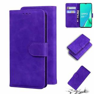 For OPPO A9 2020/A5 2020/A11X Skin Feel Pure Color Flip Leather Phone Case(Purple)