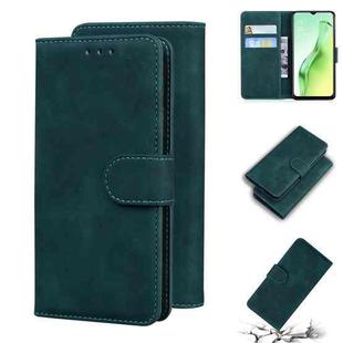 For OPPO A8/A31 2020 Skin Feel Pure Color Flip Leather Phone Case(Green)