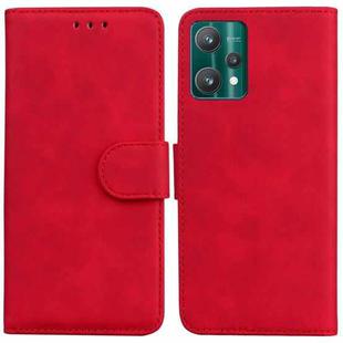 For OPPO Realme 9 Pro Skin Feel Pure Color Flip Leather Phone Case(Red)