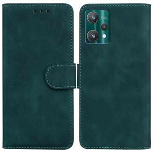 For OPPO Realme 9 Pro+ Skin Feel Pure Color Flip Leather Phone Case(Green)