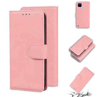 For OPPO Realme C21Y Skin Feel Pure Color Flip Leather Phone Case(Pink)