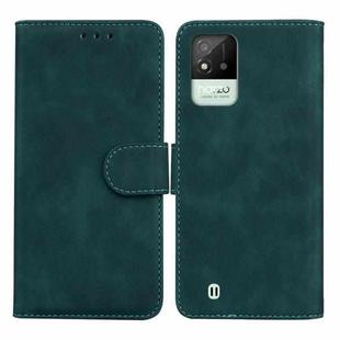 For OPPO Realme Narzo 50i Skin Feel Pure Color Flip Leather Phone Case(Green)