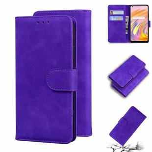 For OPPO Realme X7 5G (India)/V15 5G Skin Feel Pure Color Flip Leather Phone Case(Purple)