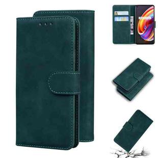 For OPPO Realme X7 Pro 5G Skin Feel Pure Color Flip Leather Phone Case(Green)