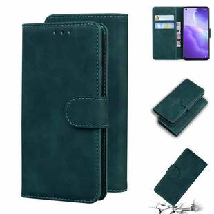 For OPPO Reno5 4G/Reno5 5G/Reno5 K/Find X3 Lite Skin Feel Pure Color Flip Leather Phone Case(Green)