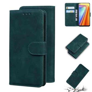 For OPPO Realme 7/Realme Narzo 20 Pro Skin Feel Pure Color Flip Leather Phone Case(Green)