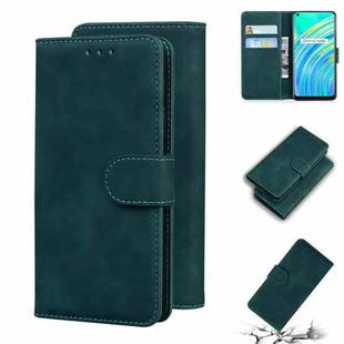 For OPPO Realme 7I/Realme C17 Skin Feel Pure Color Flip Leather Phone Case(Green)