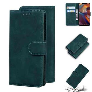 For UMIDIGI A3/A3 Pro Skin Feel Pure Color Flip Leather Phone Case(Green)