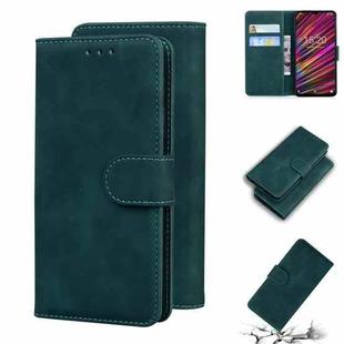For UMIDIGI F1 Skin Feel Pure Color Flip Leather Phone Case(Green)