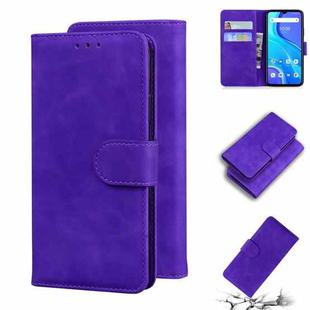 For UMIDIGI A7S Skin Feel Pure Color Flip Leather Phone Case(Purple)