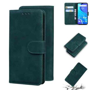 For UMIDIGI A7S Skin Feel Pure Color Flip Leather Phone Case(Green)
