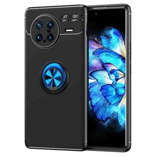 For vivo X Note Metal Ring Holder 360 Degree Rotating TPU Phone Case(Black+Blue)