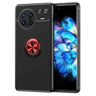 For vivo X Note Metal Ring Holder 360 Degree Rotating TPU Phone Case(Black+Red)