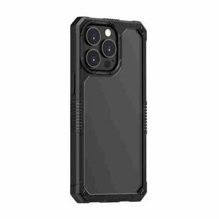 For iPhone 13 Pro Max Transparent Shockproof Case (Black)