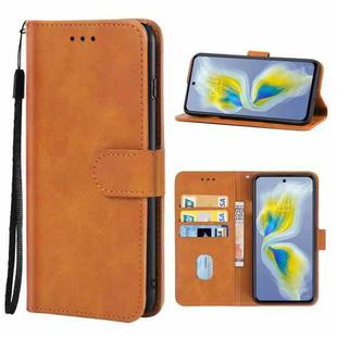 Leather Phone Case For TECNO Camon 18i(Brown)