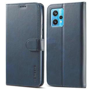 For Realme 9 Pro+ LC.IMEEKE Calf Texture Leather Phone Case(Blue)