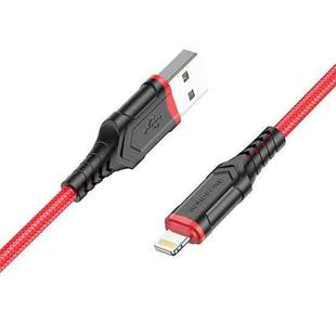 Borofone BX67 1m 2.4A USB to 8 Pin Charging Sync Data Cable(Red)
