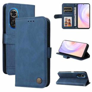 For Honor 50 SE / nova 9 SE Skin Feel Life Tree Metal Button Leather Phone Case(Blue)