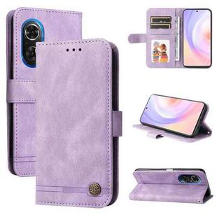 For Honor 50 SE / nova 9 SE Skin Feel Life Tree Metal Button Leather Phone Case(Purple)