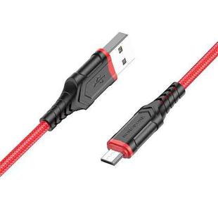 Borofone BX67 1m 2.4A USB to Micro USB Charging Sync Data Cable(Red)