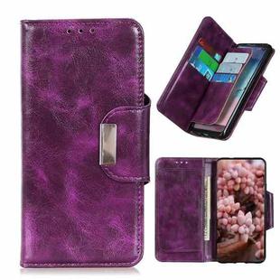 For Xiaomi Redmi Note 11E/Redmi 10 5G Crazy Horse Texture Magnetic Buckle Leather Phone Case(Purple)