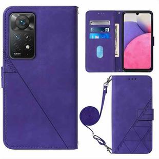 For Infinix Note 11 Pro Crossbody 3D Embossed Flip Leather Phone Case(Purple)