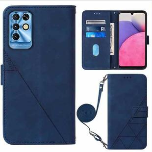 For Infinix Note 11i Crossbody 3D Embossed Flip Leather Phone Case(Blue)