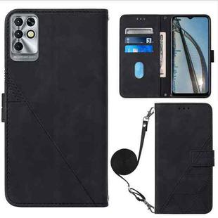 For Infinix Note 11i Crossbody 3D Embossed Flip Leather Phone Case(Black)