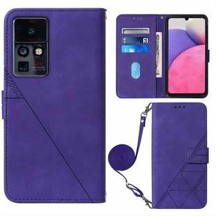 For Infinix Zero X / Zero X Pro Crossbody 3D Embossed Flip Leather Phone Case(Purple)