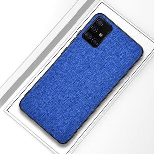 For Galaxy A51 Shockproof Cloth Protective Case(Aqua Blue)